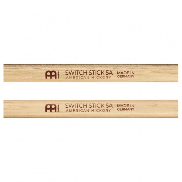 Meinl Switch Stick 5A, Drumstick Hickory Hybrid Wood Tip, Pair - Logo