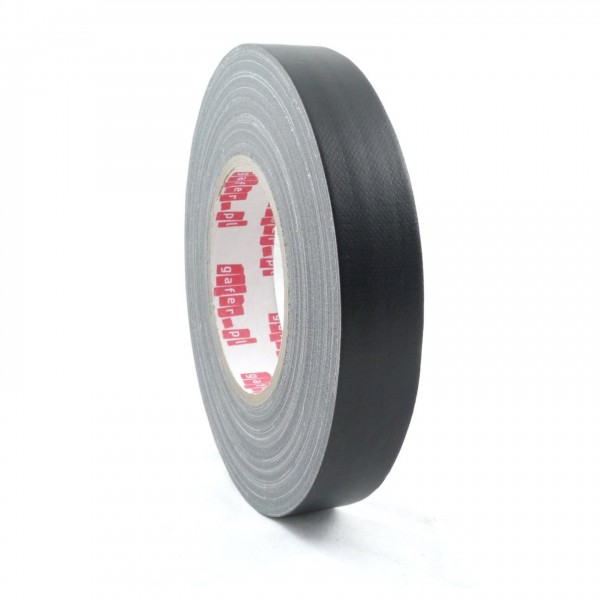 Gafer Poland Black Matt MAX Gaffer Tape 25mm x 50m - Front, Angled