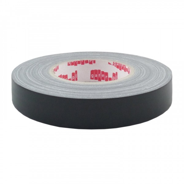 Gafer Poland Black Matt MAX Gaffer Tape 25mm x 50m - Side, Horizontal