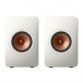 KEF LS50 Meta Speakers (Pair), Mineral White Front View