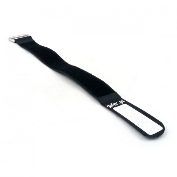 Gafer Tie Straps (5 Pack), Black - Angled Single