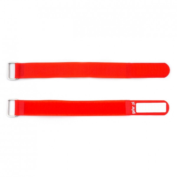 Gafer Tie Straps (5 Pack), Red - Front and Back