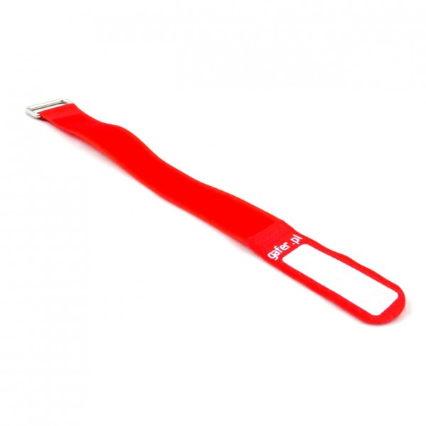 Gafer Cable Tie Straps (5 Pack), Red - Angled Single
