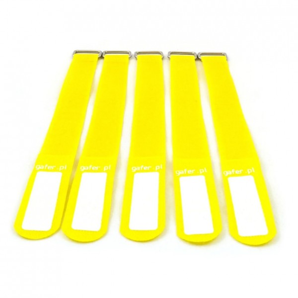 Gafer PL Tie Straps 25x260mm (5 Pack), Yellow - Main