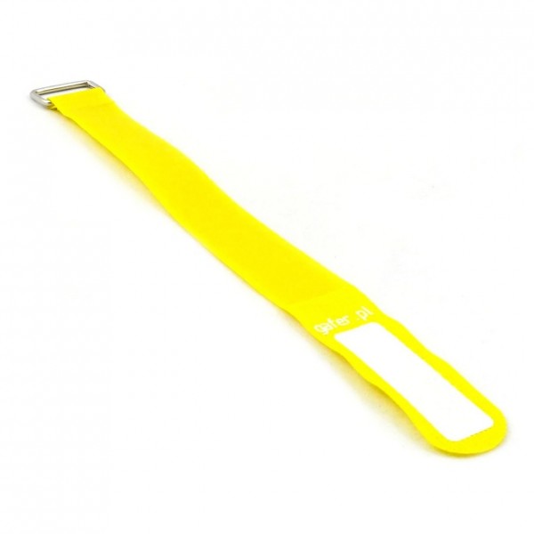 Gafer Cable Tie Straps (5 Pack), Yellow - Angled Single