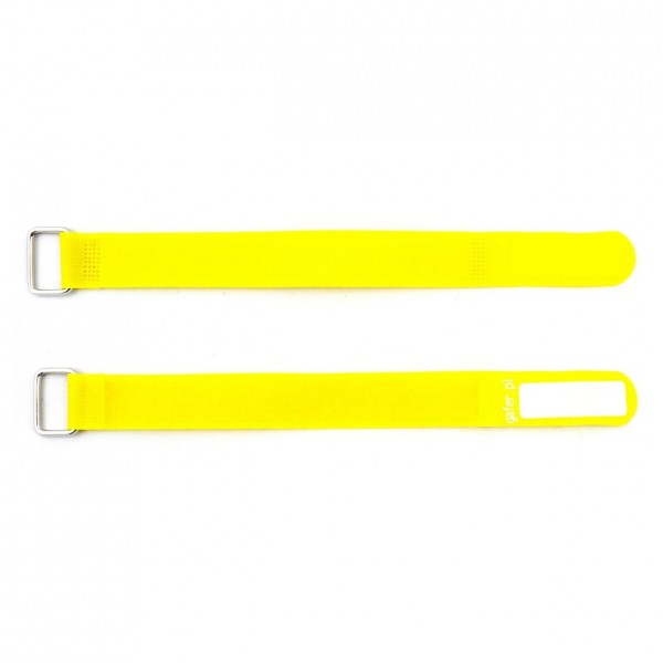 Gafer Tie Straps (5 Pack), Yellow - Front and Back