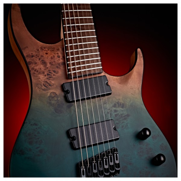 G4M 529 Pro Fanned Fret 7-String Electric Guitar, Ocean Fade