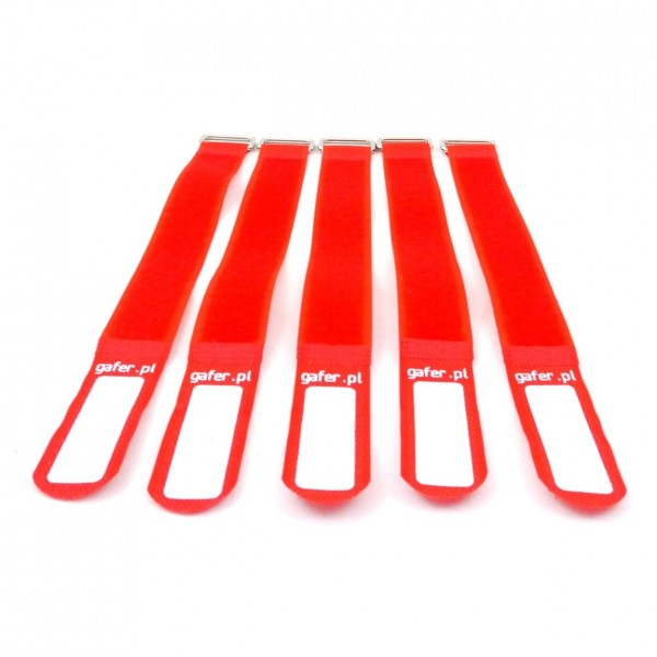 Gafer PL Tie Straps 25x260mm (5 Pack), Red - Main