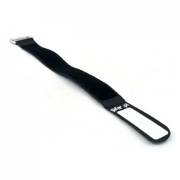 Gafer Tie Straps (5 Pack), Black - Angled Single