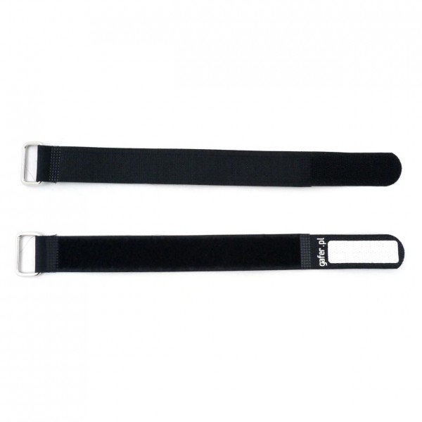 Gafer Tie Straps, Black - Front and Back