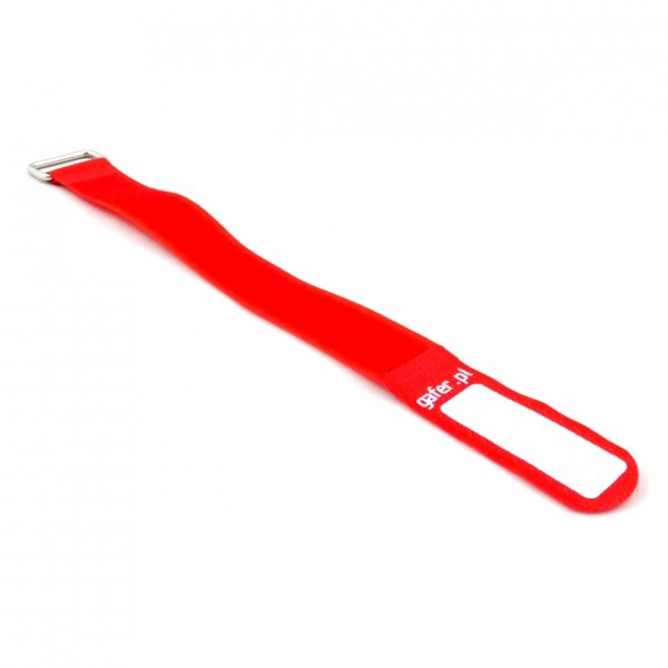 Gafer Tie Straps (5 Pack), Red - Angled Single
