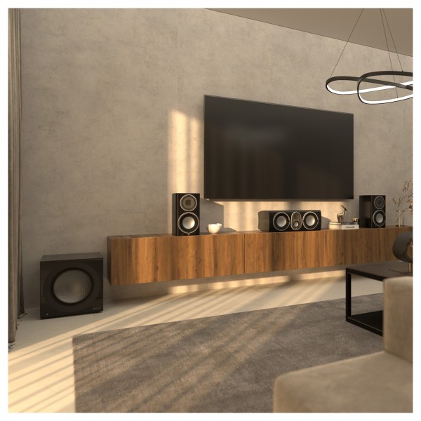 Monitor Audio Anthra W15 Subwoofer, High Gloss Black - lifestyle