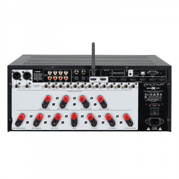 Emotiva BasX MR1 11.2 Channel Cinema Receiver Back View
