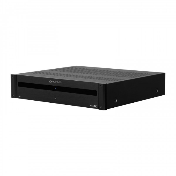 Emotiva BasX A1 Power Amplifier, Black Angled