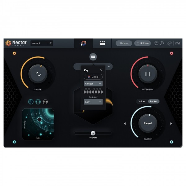iZotope Nectar 4 Elements - Key Menu
