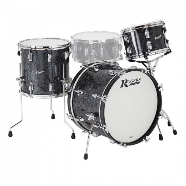 Rogers Covington 20'' 3pc Shell Pack, Black Pearl