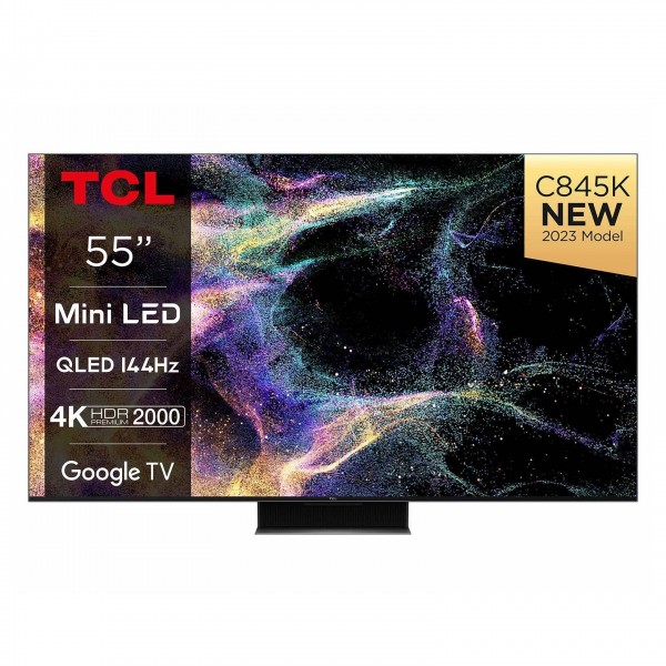 TCL 55C845K 55 inch Mini-LED QLED Google TV with 2.1 Onkyo Sound System Front View