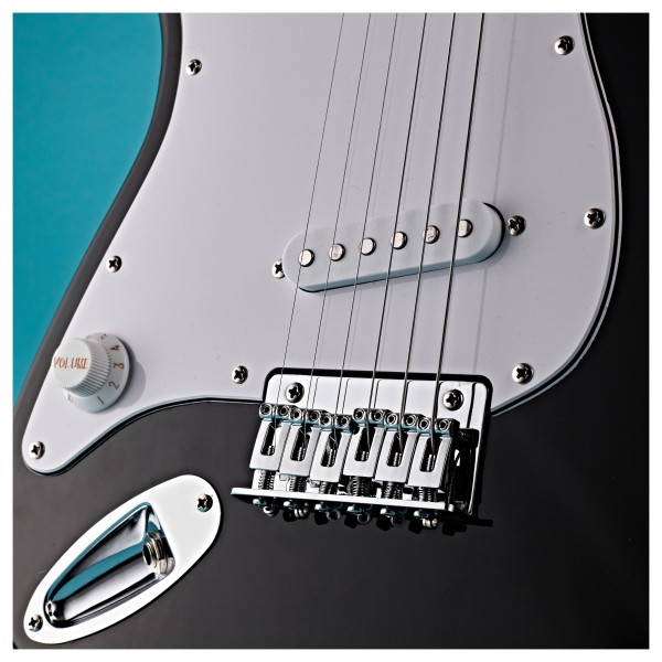 VISIONSTRING Left Handed Electric Guitar Pack, Black