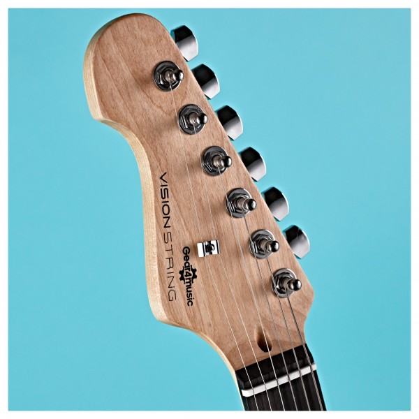 VISIONSTRING Left Handed Electric Guitar Pack, Black