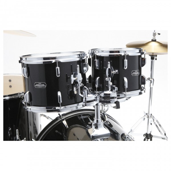 Tama Stagestar 22" 5pc Drum Kit w/Meinl Cymbals, Black Sparkle - Rack Toms