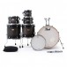 Pearl Decade Maple 22'' 7pc Shell Pack, Satin Black Burst - Disassembled 2