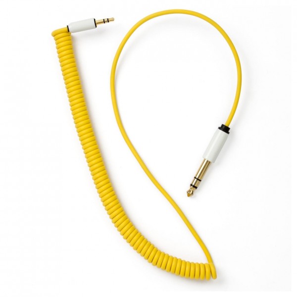 MyVolts Candycords 3.5mm to 6.5mm Coil Cable 65cm, Yellow - Main