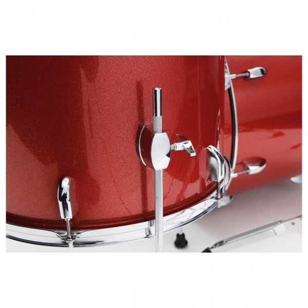 Tama Stagestar 22" 5pc Drum Kit w/Meinl Cymbals, Red Sparkle - Outer Shell Detail