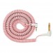 MyVolts Candycords Cable en espiral acodado de 3,5 mm a 6,35 mm, 100 cm, rosa