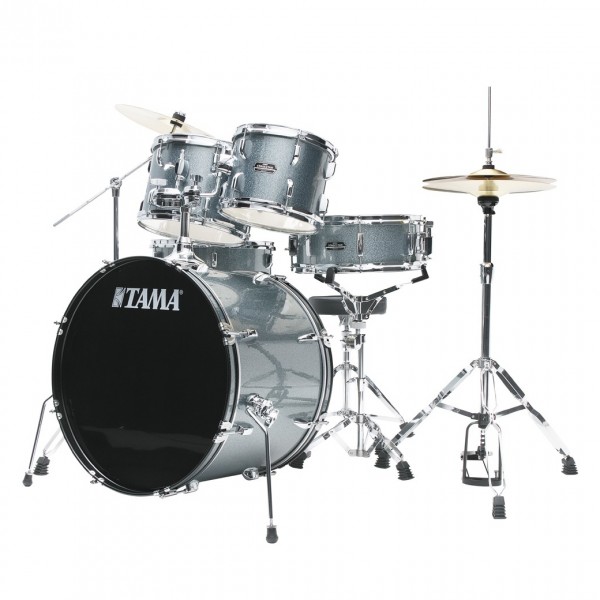 Tama Stagestar 22" 5pc Drum Kit w/Meinl Cymbals, Blue Mist - Angle