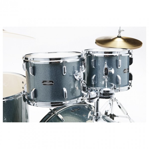 Tama Stagestar 22" 5pc Drum Kit w/Meinl Cymbals, Blue Mist - Rack Toms
