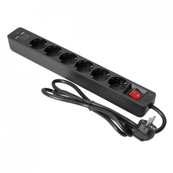 Eurolite Power Distributor with USB Ports - Angled 2