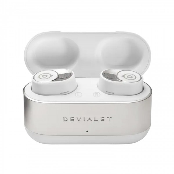 Devialet Gemini II Wireless Earbuds, White Full View