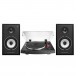 Audio Technica LP3 Turntable & Triangle Borea BR02 BT Speakers, Black