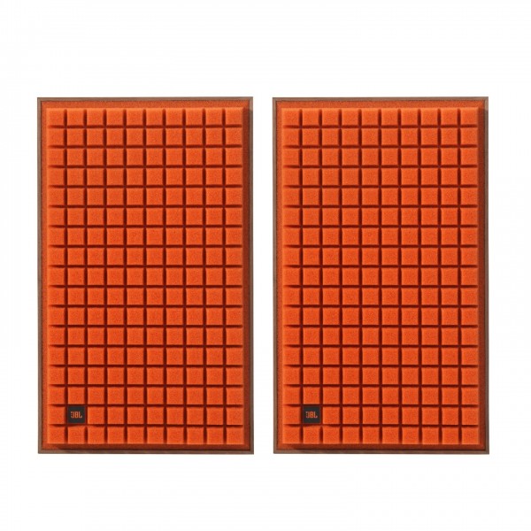 JBL L100 Classic Speaker Grille (Pair), Orange Front View