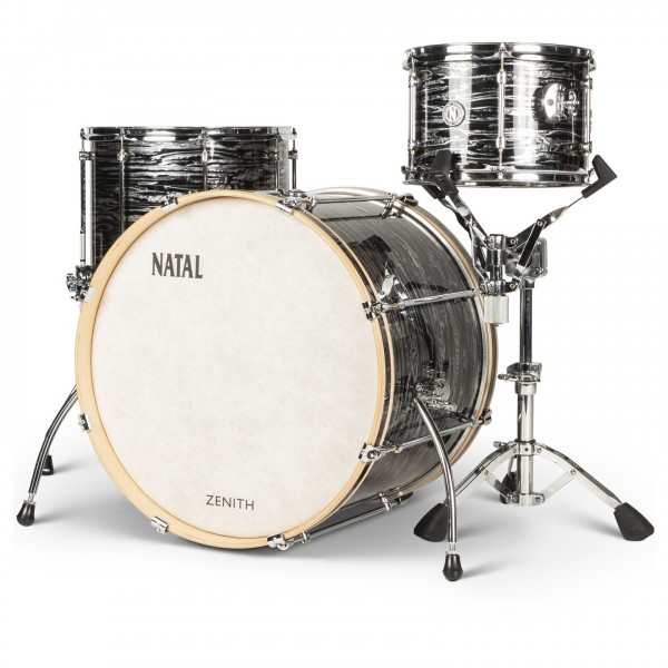 Natal Zenith 22'' 3pc Shell Pack, Forge Black - Angle 2