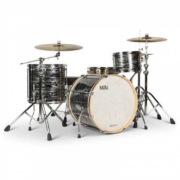 Natal Zenith 22'' 3pc Shell Pack, Forge Black - With hardware example