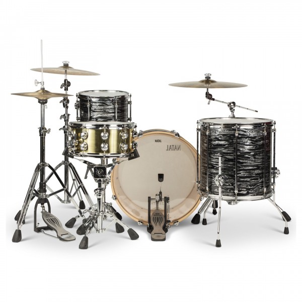 Natal Zenith 22'' 3pc Shell Pack, Forge Black - Back with hardware example