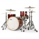 Natal Zenith 22'' 3pc Shell Pack, Forge Red - angle 2 with hardware example