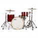Natal Zenith 22'' 3pc Shell Pack, Forge Red - Front with hardware example