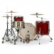 Natal Zenith 22'' 3pc Shell Pack, Forge Red - Back with hardware example