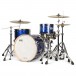 Natal Zenith 22'' 3pc Shell Pack, Forge Blue - angle 2 with hardware example
