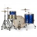 Natal Zenith 22'' 3pc Shell Pack, Forge Blue - Back with hardware example