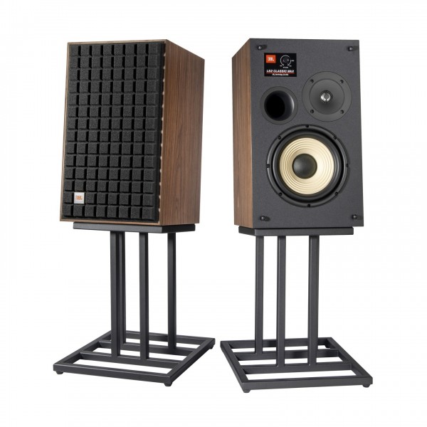 JBL L82 Mk2 Classic 2-Way Speakers with JS-80 Stands (Pair), Black
