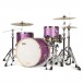 Natal Zenith 22'' 3pc Shell Pack, Pink Frost - Angle 2 with hardware example