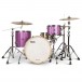 Natal Zenith 22'' 3pc Shell Pack, Pink Frost - Front with hardware example