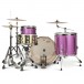 Natal Zenith 22'' 3pc Shell Pack, Pink Frost - Back with hardware example
