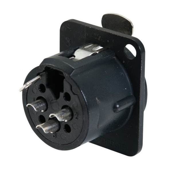 Neutrik 3-Pin XLR Mounting Socket, Black - Rear