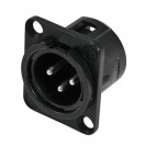 Neutrik NC3MDL-1-BAG 3-Pin XLR Mounting Plug, Black