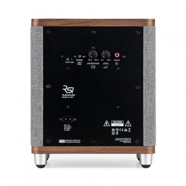 Ruark RS1 Subwoofer, Rich Walnut - rear
