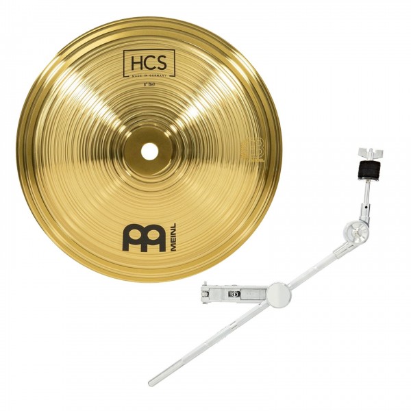 Meinl HCS 8'' Bell Cymbal & Gear4music Grabber Arm